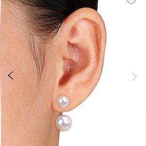 Freshwater Pearl and Sterling Silver Earrings Brand New